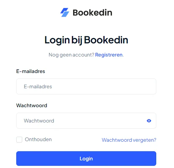 Bookedin registratie