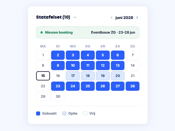 Kalender met partymateriaal